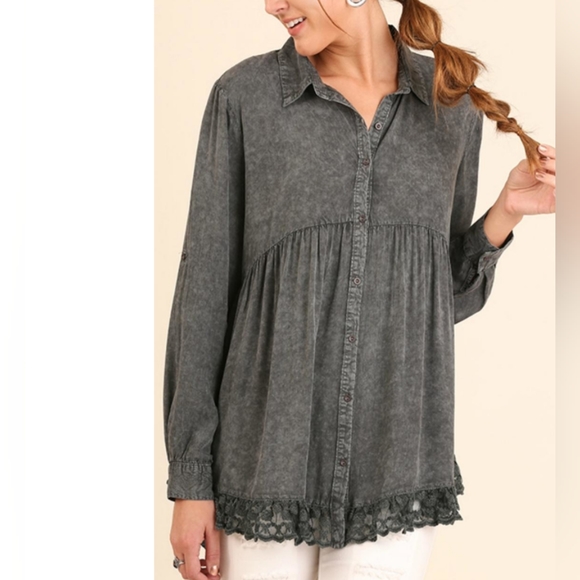 Umgee Tops - ✨️5/$20✨️ 🎉HP UMGEE Women's Top Flowy Gray
